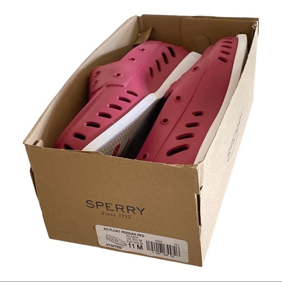 SPERRY Top-Sider Loafer A/O Non Marking Boat Shoe Red Size 11 NWT - Picture 2 of 14